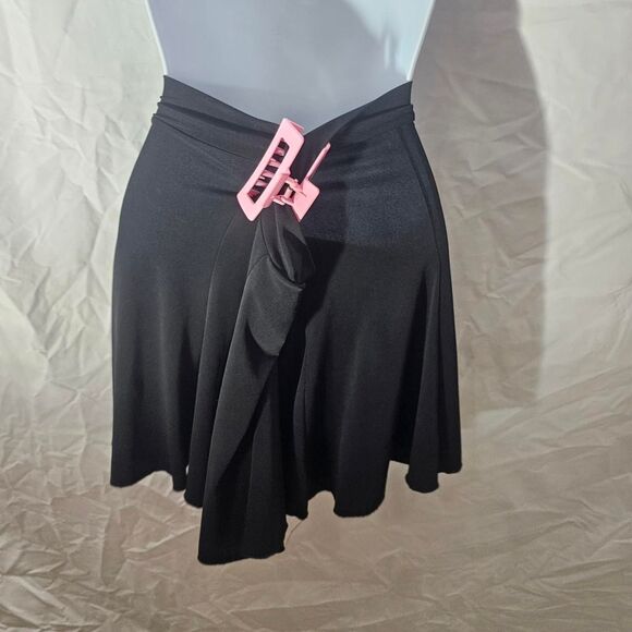 Y2k vintage black mini skater a-line skirt - Picture 3 of 4